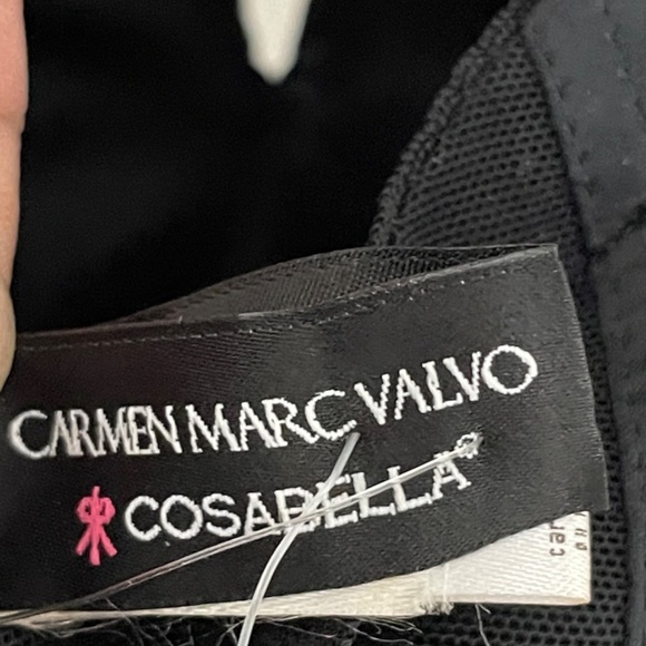 Carmen Marc Valvo Cosabella Faux Leather Goth  Halter Bodysuit Size small NWT - Picture 7 of 7